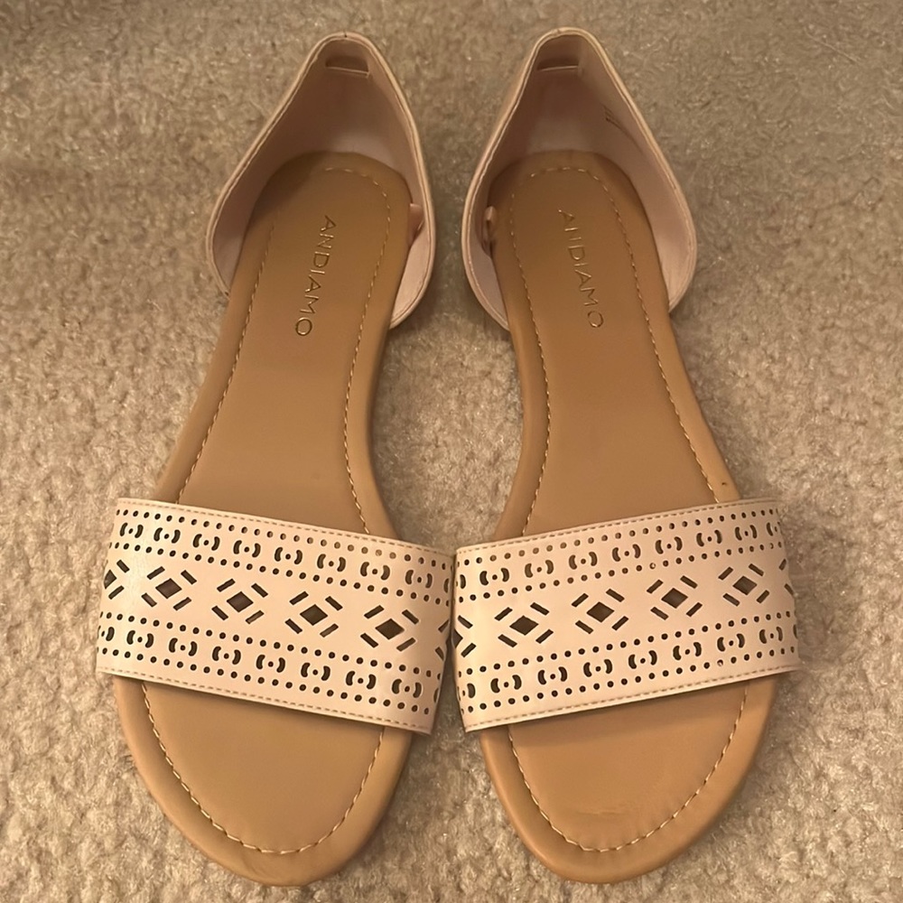 Tan Andiamo slides Never Worn